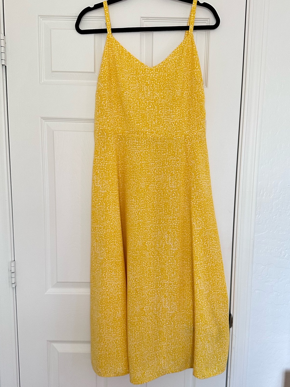 Gap Yellow Spaghetti Strap Midi Dress Size Large